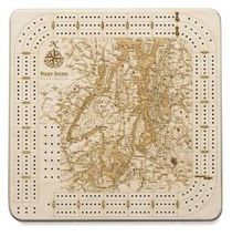 Puget Sound Map Cribbage Board