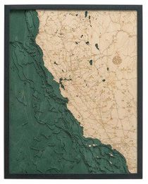 California Coast Woodchart 3D