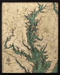 Chesapeake Bay Woodchart 3D