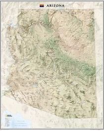 Arizona Wall Map National Geographic 