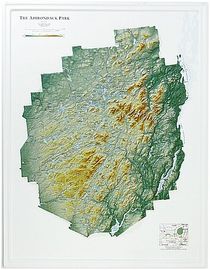 Adirondack Park Raised Relief Map 3D