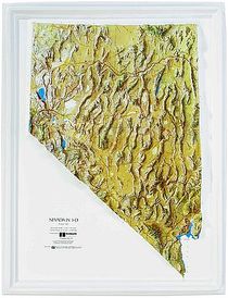 Nevada Raised Relief Map 3D