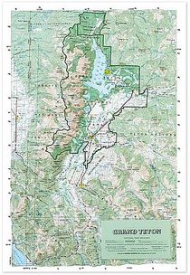 Grand Teton National Park Raised Relief Map 3D