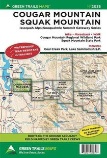 Cougar Mountain and Squak Mountain Hiking Green Trails Folded Map 203S