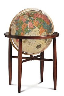 Finley World Floor Globe 20 Inch Illuminated Antique Ocean