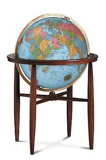 Finley World Floor Globe 20 Inch Illuminated Blue Ocean