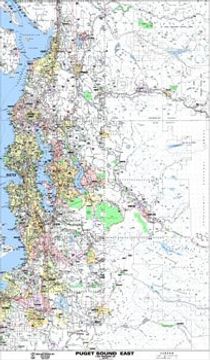 Puget Sound Metro East Wall Map Poster Paper Laminated Kroll