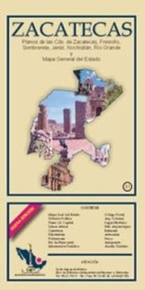 Zacatecas Mexico State Travel Road Folded Map