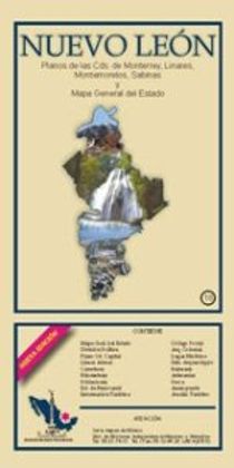 Nuevo Leon Mexico State Travel Road Folded Map