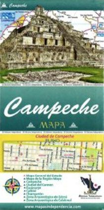 Campeche Mexico State Travel Road Folded Map