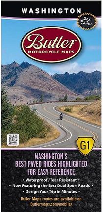 Washington Motorcycle Butler Map Folded Waterproof