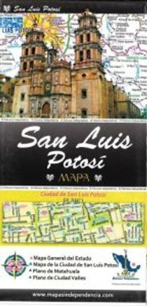 San Luis Potosi Mexico State Travel Road Folded Map