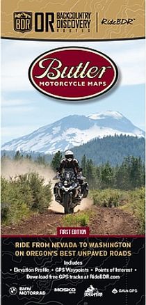 Oregon Backcountry Motorcycle Map Butler