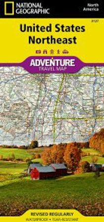 Northeast Adventure Topo Road Map Nat Geo Waterproof