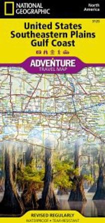 Southeastern Plains Gulf Coast Adventure Topo Road Map Nat Geo Waterproof