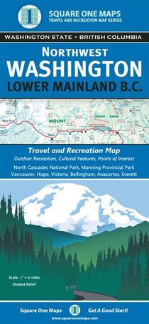 Northwest Washington Road Map Folded Square One Maps