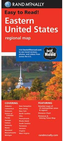 Eastern United States Regional Folded Road Map by Rand McNally