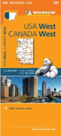 Western US Road Map 585 by Michelin