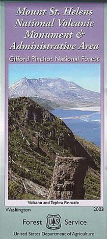 Mt St Helens National Forest Map Volcano Monument 