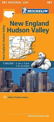 New England and Hudson Valley Map 581 by Michelin