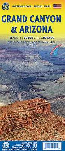 Grand Canyon & Arizona Travel Guide Map by ITMB