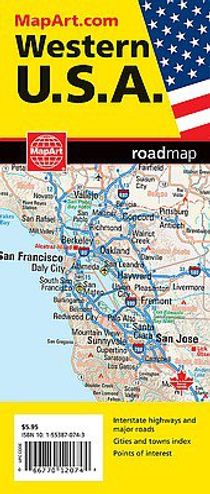 Western United States Road Map Heiler