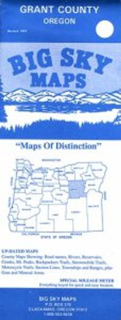 Oregon County Maps by Big Sky - Choose from the List