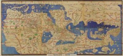 World 1154 Antique Map Replica