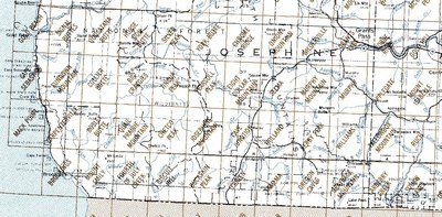 Grants Pass Oregon Map Index for 1 to 24k USGS Topographic Quad Maps