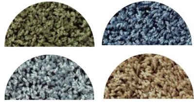 Shag Polyester Half Round Hearth Rugs