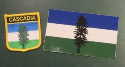 Cascadia Region Iron on Patch and Cascadia Decal Sticker