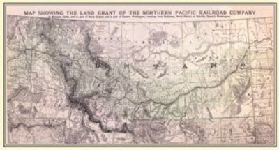 Antique Map of Montana & Idaho 1890