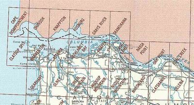 Astoria (and Ilwaco) OR Area USGS 1:24K Topo Map Index