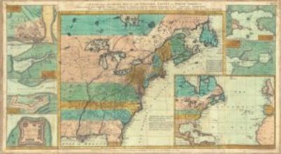 North America 1755 Antique Map Replica