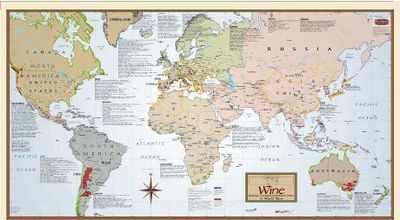World Wine Map Poster Art VinMaps