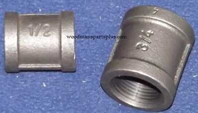 Gas Fitting, Black Steel Banded Coupling