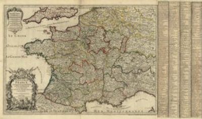 France 1724 Antique Map Replilca