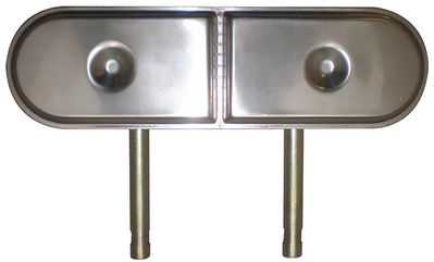 Stainless Steel Oval Twin Burner