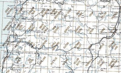 Cottage Grove/Reedsport Area 1:24K USGS Topo Maps