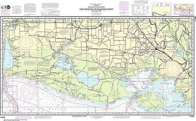 New Orleans to Calcasieu River Gulf Coast Nautical Chart West Section 11345