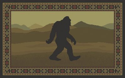 Vista Wandering Sasquatch Rectangular Olefin Hearth Rug