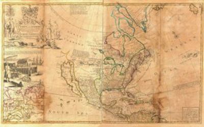 Antique Map of North America 1715