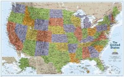 United States Wall Map Explorer National Geographic Poster