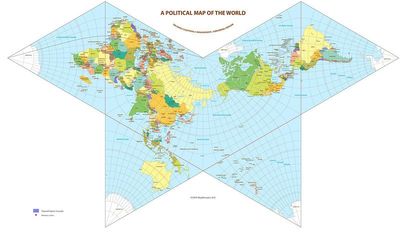 Cahill Butterfly Projection Wall Map Poster