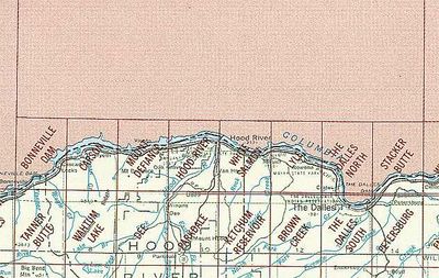 Hood River OR Area USGS 1:24K Topo Map Index