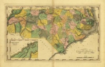 Antique Map of North Carolina 1814