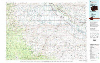 Toppenish, 1:100,000 USGS Map