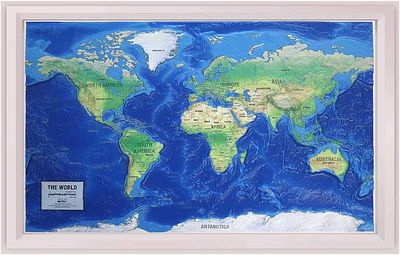 World Raised Relief Wall Map