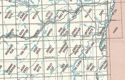 Vale (and Boise) OR Area USGS 1:24K Topo Map Index