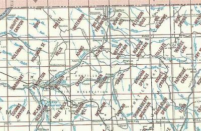 Pendleton OR Area USGS 1:24K Topo Map Index